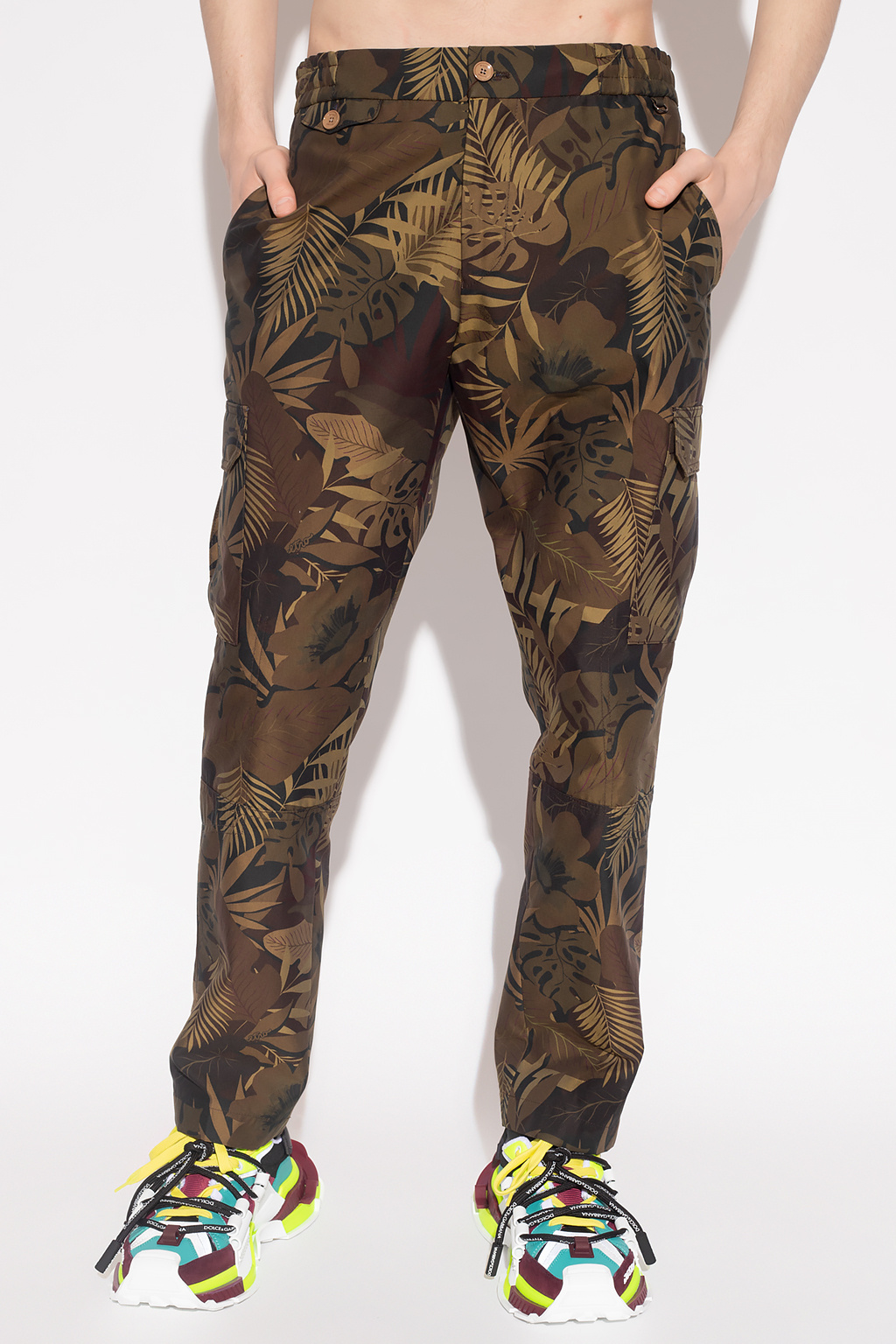 Patterned on sale cargo trousers